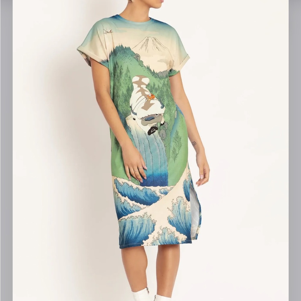 UKIYO-E AANG AND KORRA MIDI TEE DRESS - LIMITED